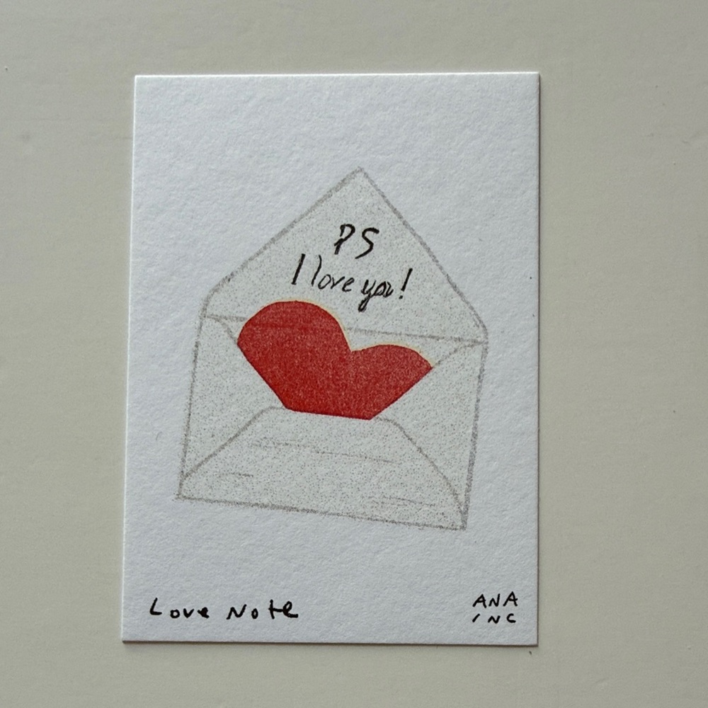 Ana Inciardi Mini Print, Love Note